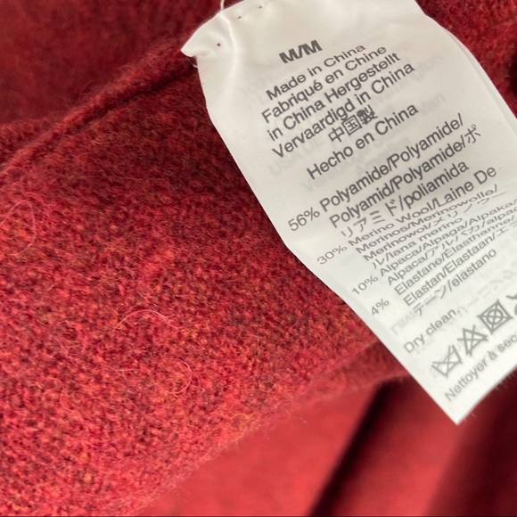 NWT Madewell Cozy Walker Cardigan Heather Scarlet - Picture 6 of 6